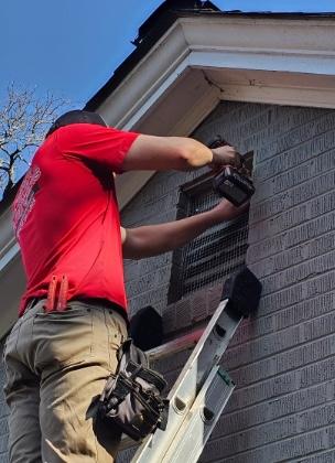 Bird nest removal from a vent in Knoxville, TN